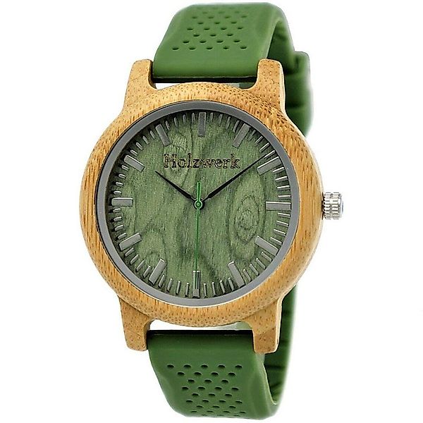 Holzwerk Quarzuhr Holz & Silikon Armband günstig online kaufen