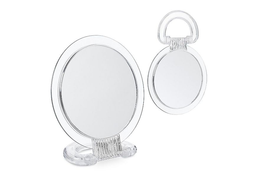 relaxdays Kosmetikspiegel 2er Set Spiegel mit Klappgriff günstig online kaufen