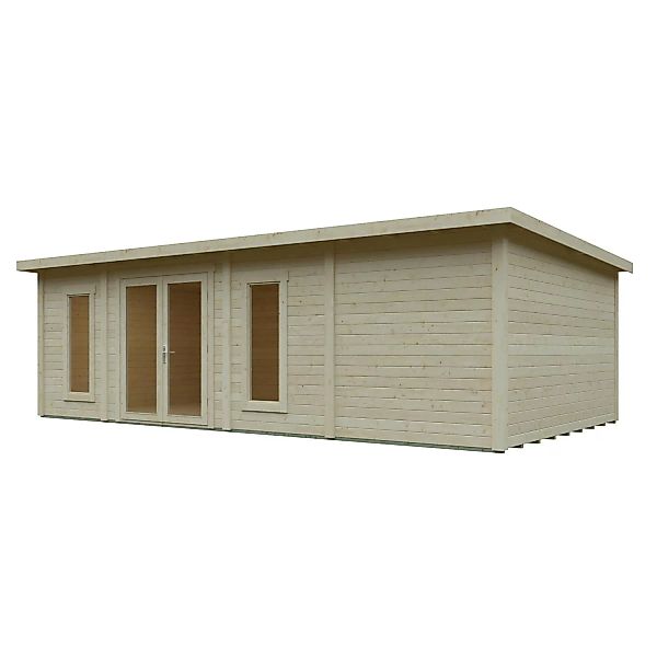 Kiehn-Holz Gartenhaus KH 44-011 Natur Unbehandelt 740 cm x 400 cm günstig online kaufen