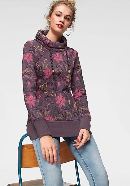 Ragwear Sweater "NESKA O" Kapuzen-Sweater mit asymetrischem Schalkragen günstig online kaufen