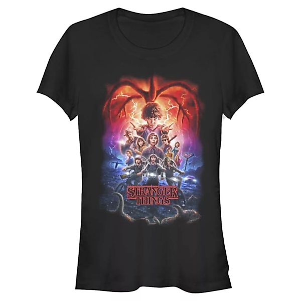 Netflix - Stranger Things - Gruppe Group Pumpkins Poster - Frauen T-Shirt günstig online kaufen