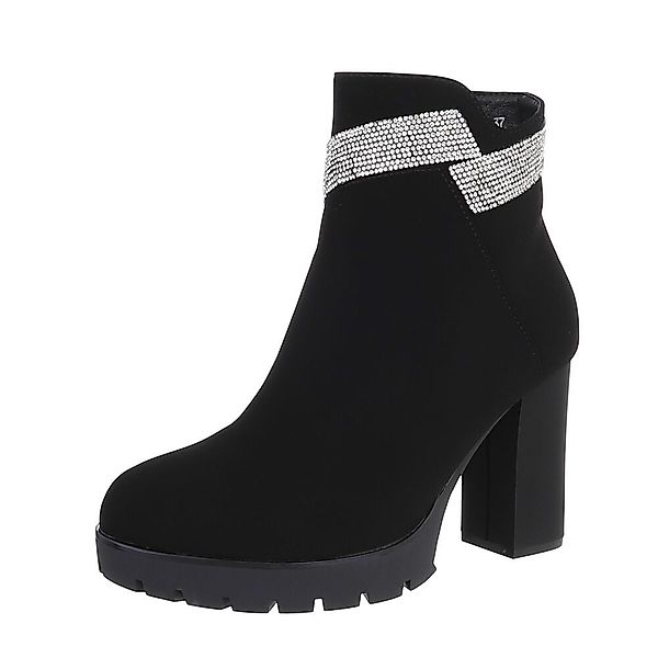 Ital-Design Damen Freizeit High-Heel-Stiefelette (87108951) Blockabsatz günstig online kaufen