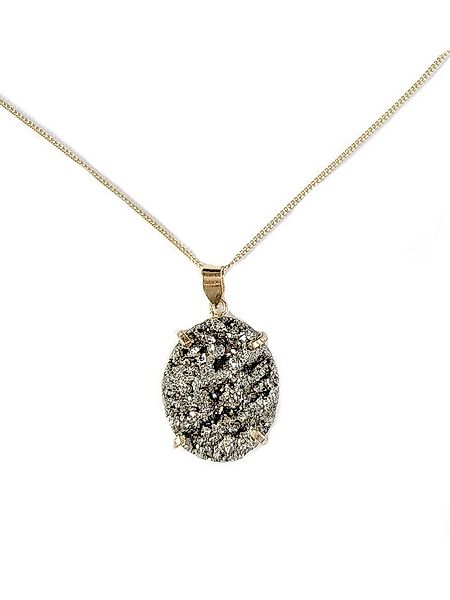 Crystal and Sage Jewelry Goldkette Pyrit Halskette günstig online kaufen