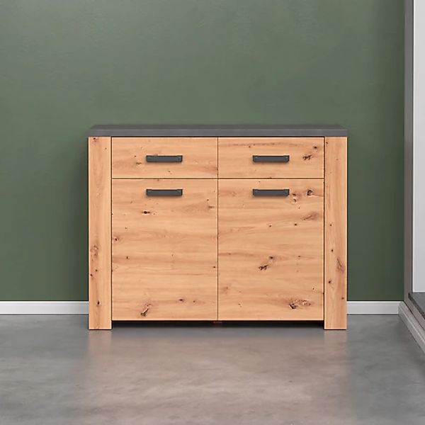 Home affaire Kommode »Ambres«, (1 St.), matte Echtholzoptik, ca. Maße BxH: günstig online kaufen
