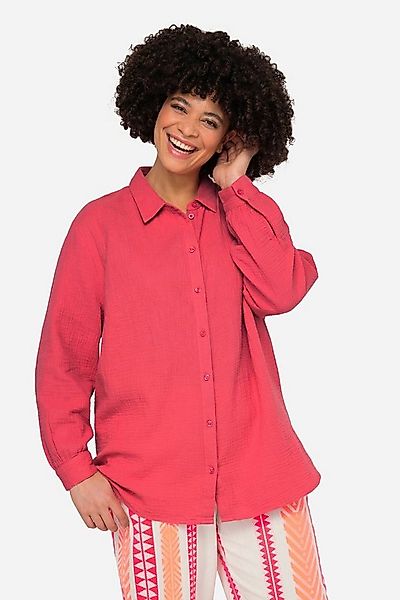 Angel of Style Hemdbluse Musselinbluse oversized Hemdkragen Langarm günstig online kaufen