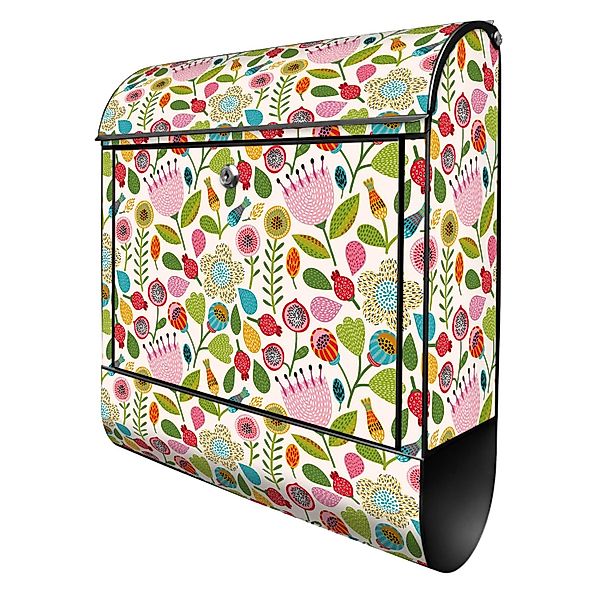 Banjado Design Briefkasten Schwarz Pulverbeschichtet 39x47x14cm 2 Schlüssel günstig online kaufen