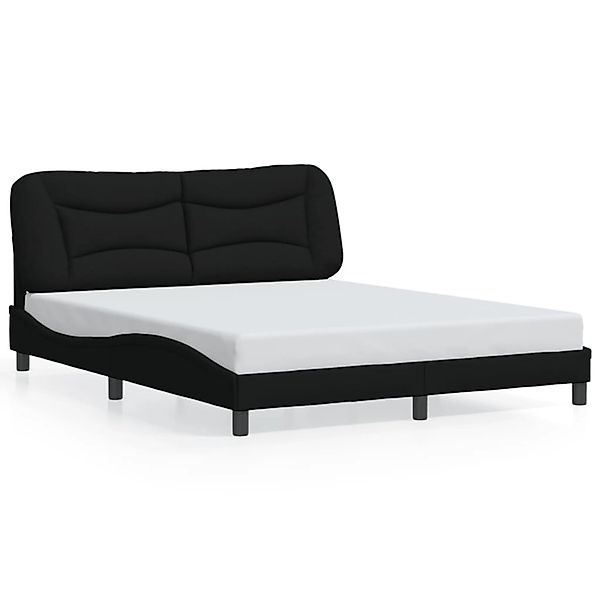 vidaXL Bettgestell ohne Matratze Hvar Schwarz 160x200 cm Stoff 3207781 günstig online kaufen