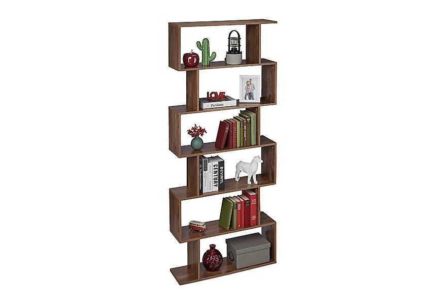 relaxdays Bücherregal Hohes Bücherregal braun günstig online kaufen