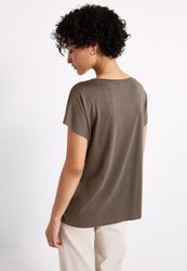 STREET ONE T-Shirt mit Materialmix günstig online kaufen