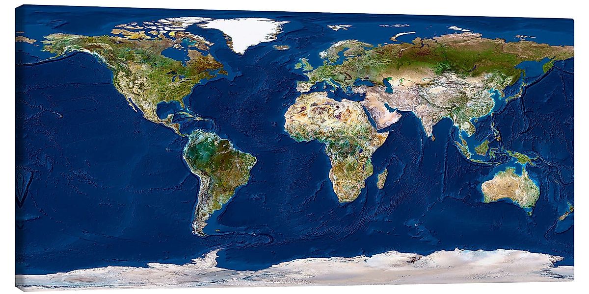 Posterlounge Poster Planetobserver, Topographische Weltkarte, Wohnzimmer günstig online kaufen