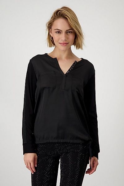 Monari Schlupfbluse mit Glitzerkante am Ausschnitt günstig online kaufen