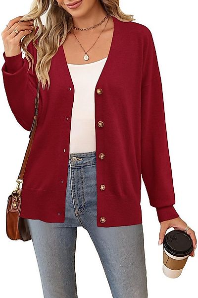 Arach&Cloz Strickjacke Damen Cardigan Strickmantel V-Ausschnitt Langarm mit günstig online kaufen