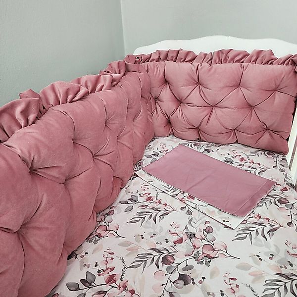 Baby Fancyroom Bettnestchen Samt Bettumrandung Nestchen günstig online kaufen