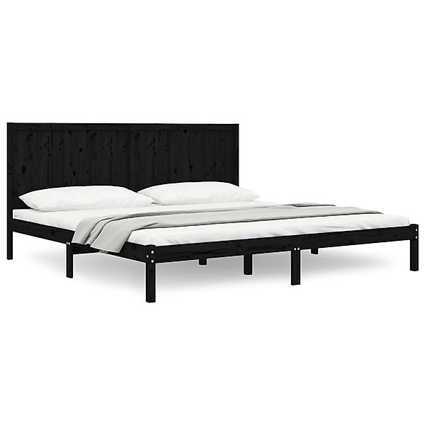 vidaXL Massivholzbett Schwarz Kiefer 200x200 cm1084347 günstig online kaufen