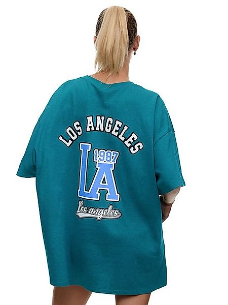 Worldclassca T-Shirt Worldclassca Oversized LA Los Angeles Print T-Shirt la günstig online kaufen
