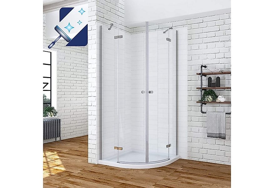 AQUABATOS Runddusche Viertelkreis Duschkabine Runddusche 80x80x195 cm 90x90 günstig online kaufen