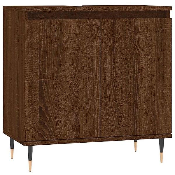 vidaXL Midischrank Badschrank Braun Eichen-Optik 58x33x60 cm Holzwerkstoff günstig online kaufen