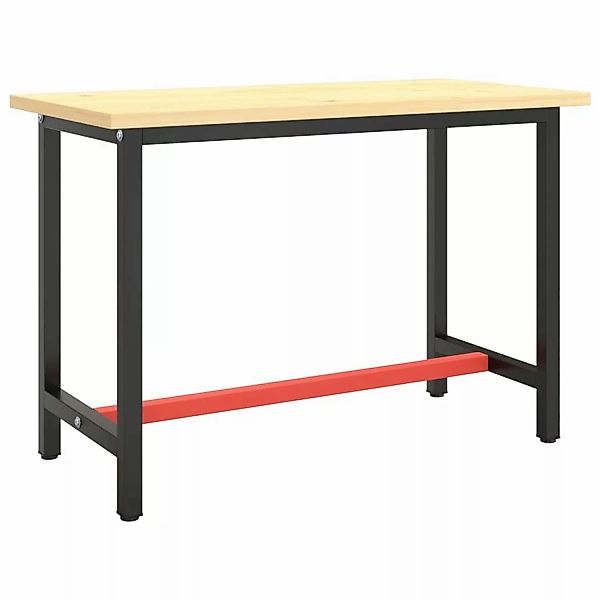 Werkbankgestell Mattschwarz Und Mattrot 110x50x79 Cm Metall günstig online kaufen