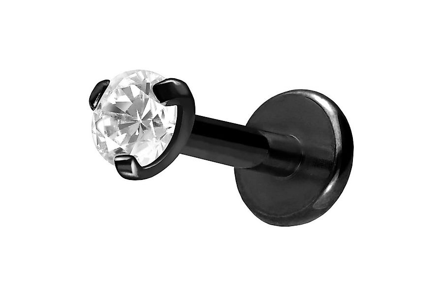 PIERCINGLINE Piercing-Set Titan Labret mit Innengewinde EINGEFASSTER KRISTA günstig online kaufen
