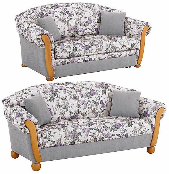 Home affaire Polstergarnitur »Milano, bequem durch Federkern, Landhaus Stil günstig online kaufen