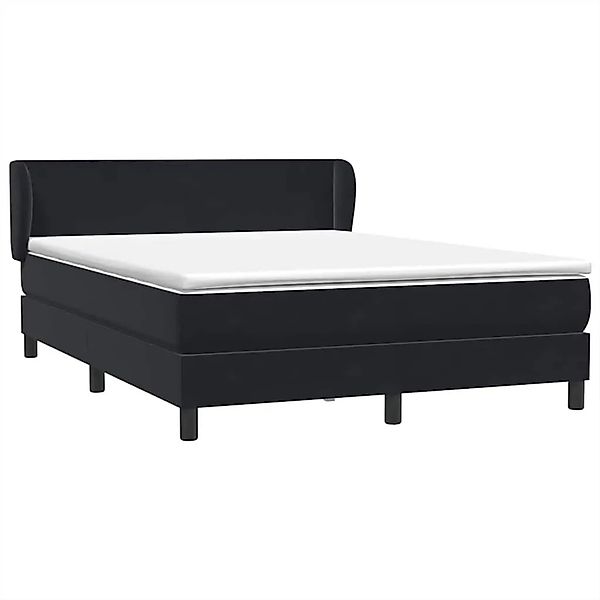 vidaXL Boxspringbett mit Matratze Schwarz 160x210 cm Samt 3317363 günstig online kaufen