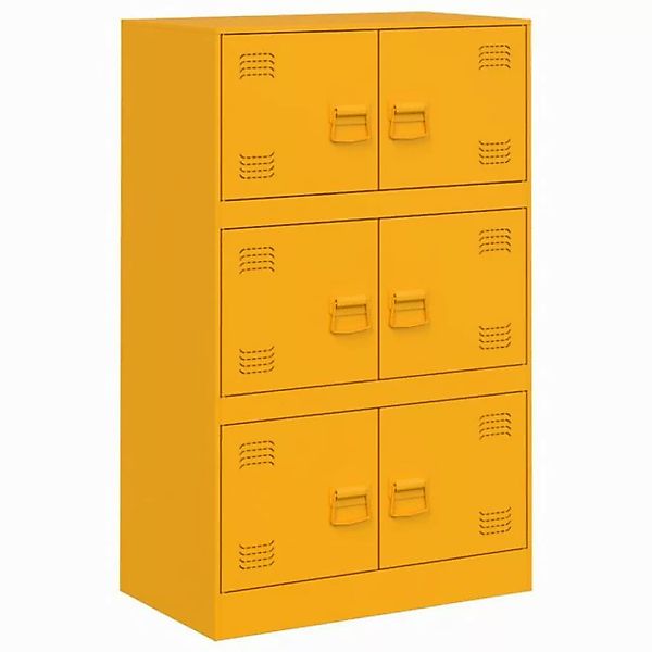 vidaXL Mehrzweckschrank Sideboard Senfgelb 67x39x107 cm Stahl günstig online kaufen