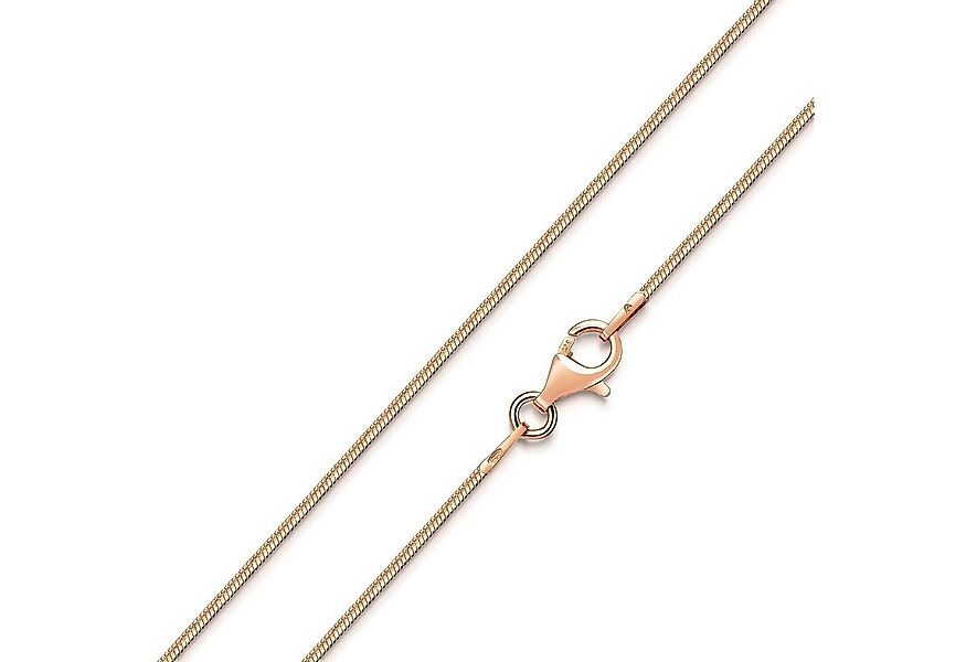 Materia Schlangenkette Damen Rosegold Halskette 1mm 40-70cm K114, Sterlings günstig online kaufen