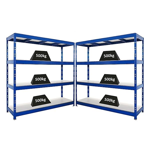 PROREGAL Mega Deal 2x Profi Schwerlastregal Rhino HxBxT 200x200x60cm 4 Mela günstig online kaufen