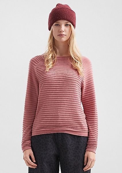 QS Longpullover Strickpullover Pullover mit Strukturmuster aus Viskosemix günstig online kaufen