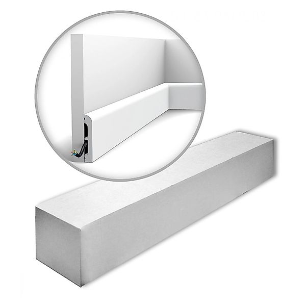 ORAC DECOR SX183-RAL9003-Box AXXENT Sockelleisten 1 Karton 34 Wandleisten 6 günstig online kaufen