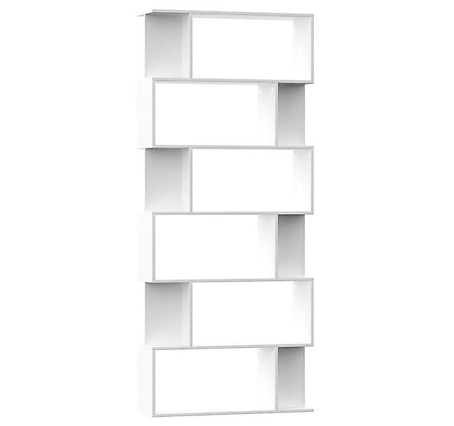 furnicato Bücherregal Bücherregal/Raumteiler Weiß 80x24x192 cm Holzwerkstof günstig online kaufen