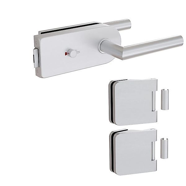 Levidor Glastürbeschlag Studio/Office Rund Sanitär- und WC-Riegel Aluminium günstig online kaufen
