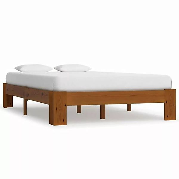 furnicato Bett Massivholzbett Hellbraun Kiefer 120x200 cm günstig online kaufen