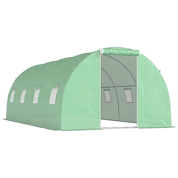 Outsunny Foliengewächshaus begehbares Polytunnel 6 x 3 m Gewächshaus mit 8 günstig online kaufen