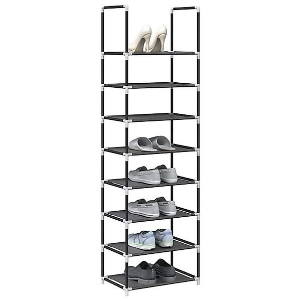 vidaXL Schuhschrank Schuhregal 8-stöckig Schwarz 44x28x145 cm Vliesstoff günstig online kaufen