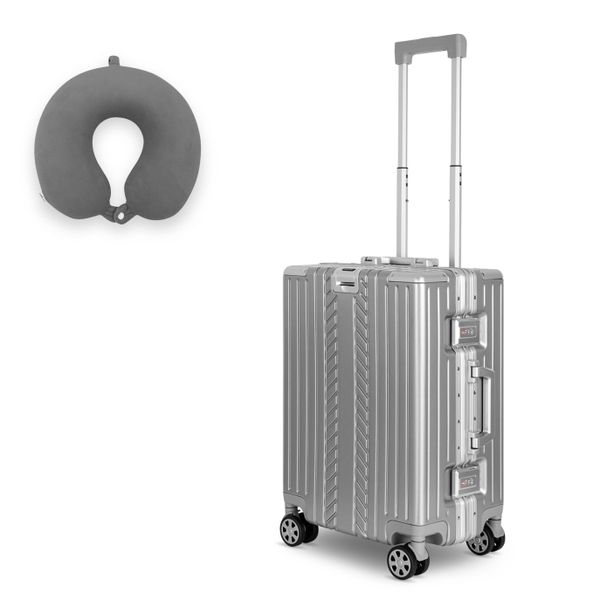 WINLIFE Trolley Hartschalen-Koffer Alu-Rahmen Silber Trolley günstig online kaufen