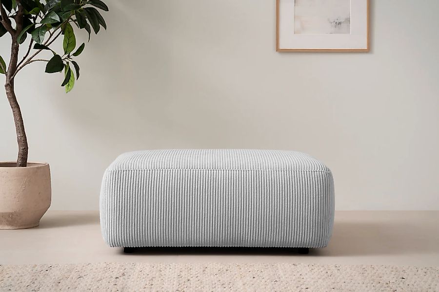 Home affaire Polsterhocker "Torge, Hocker in Cord, Samtvelours oder Struktu günstig online kaufen