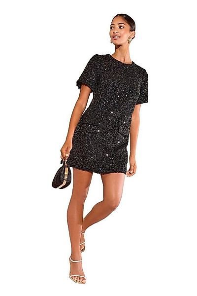 Friends Like These Minikleid Friends Like These Bouclé-Minikleid mit Paille günstig online kaufen