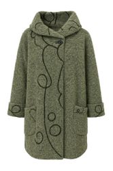 Mississhop Fellimitatmantel Damen Übergangsmantel mit Muster günstig online kaufen