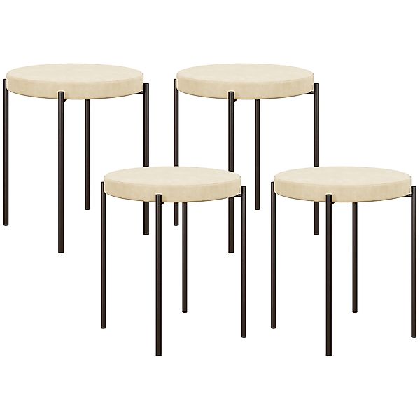 HOMCOM Sitzhocker für Küche, bequeme Stapelstühle, eleganter Esszimmerstuhl günstig online kaufen