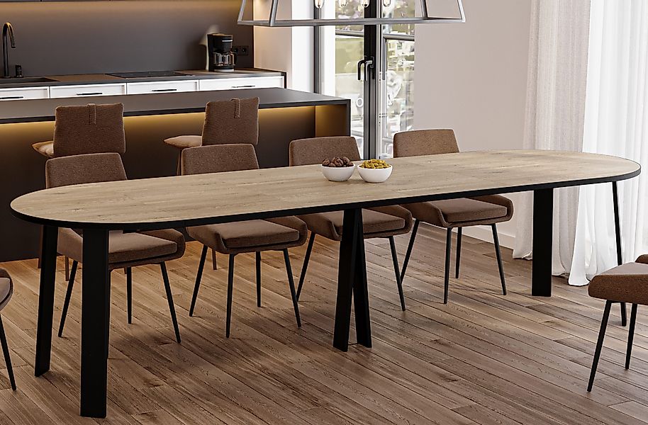 Endo-Moebel Esstisch XXL "Mars" 100-312cm ausziehbar, günstig online kaufen