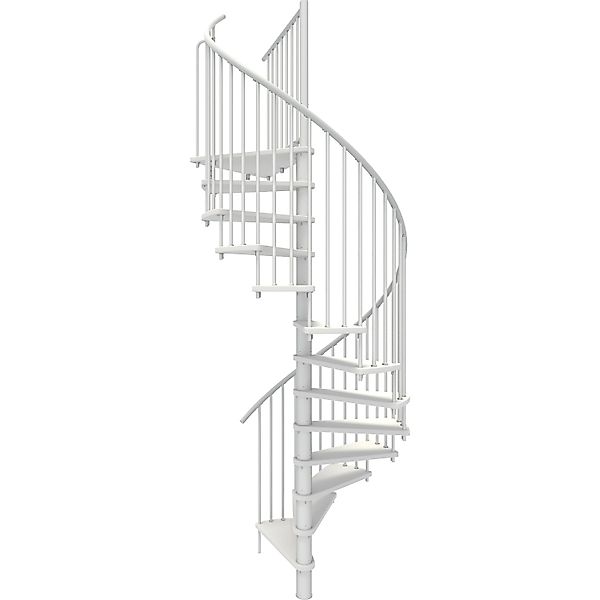 Minka Spindeltreppe Spiral Smart Weiß Ø160 cm Geschoßhöhe bis 305,5 cm günstig online kaufen