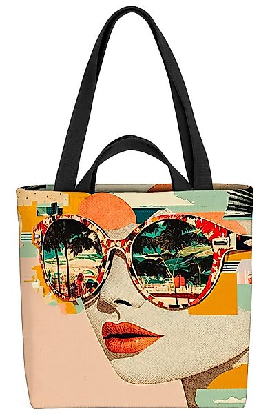 VOID Henkeltasche (1-tlg), Retro Frau Sonnenbrille günstig online kaufen