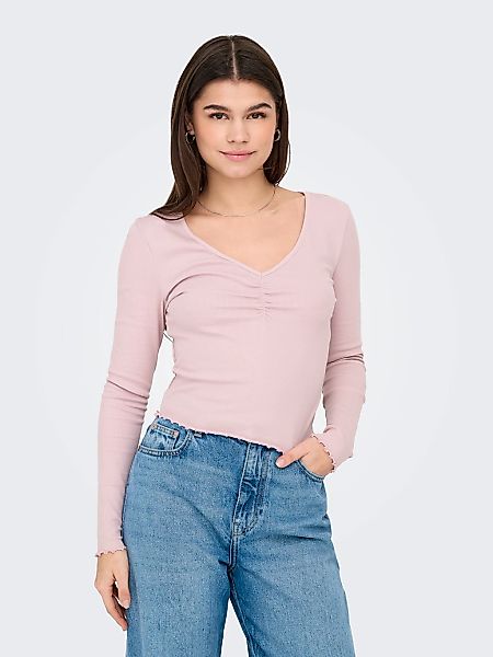 ONLY Langarmshirt ONLBETTY L/S V-NECK TOP günstig online kaufen