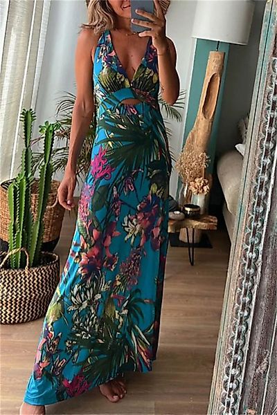 RUZU UG Dirndl Kleid sexy bedrucktes Straps-Urlaubskleid für Damen günstig online kaufen