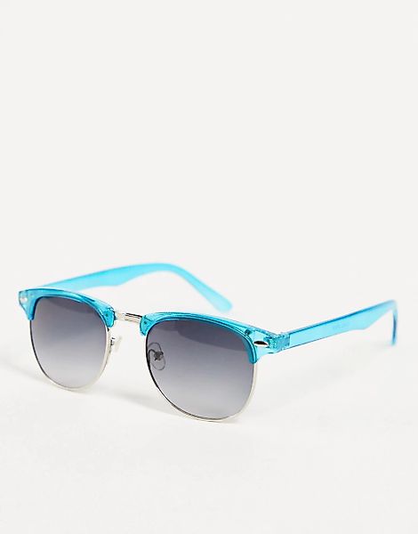 Jeepers Peepers – Sonnenbrille mit Gestell in Blau günstig online kaufen