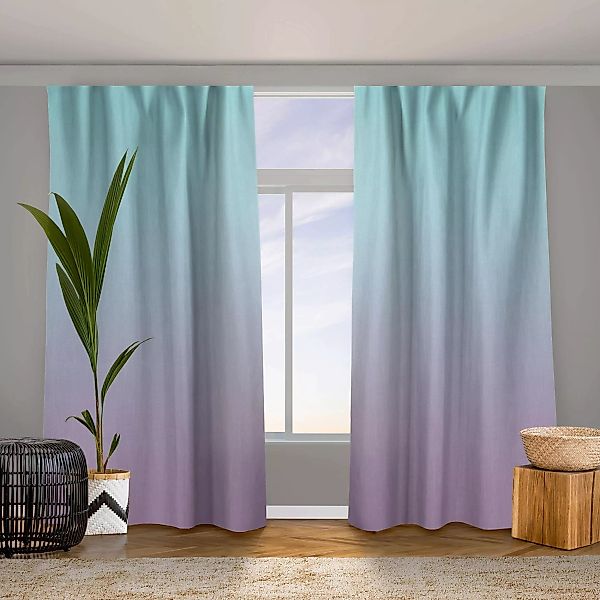 Vorhang Mint-Violett Farbverlauf günstig online kaufen