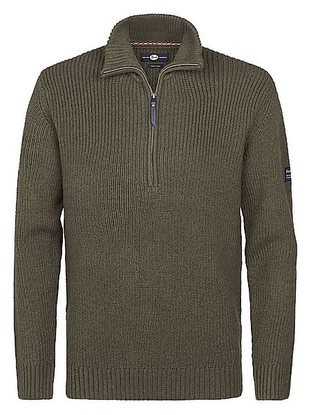 Petrol Half Zip Pullover Army Green - Größe M günstig online kaufen