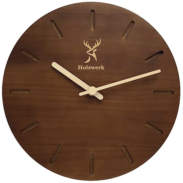 Holzwerk Wanduhr Moderne Designer Holz Quarz günstig online kaufen