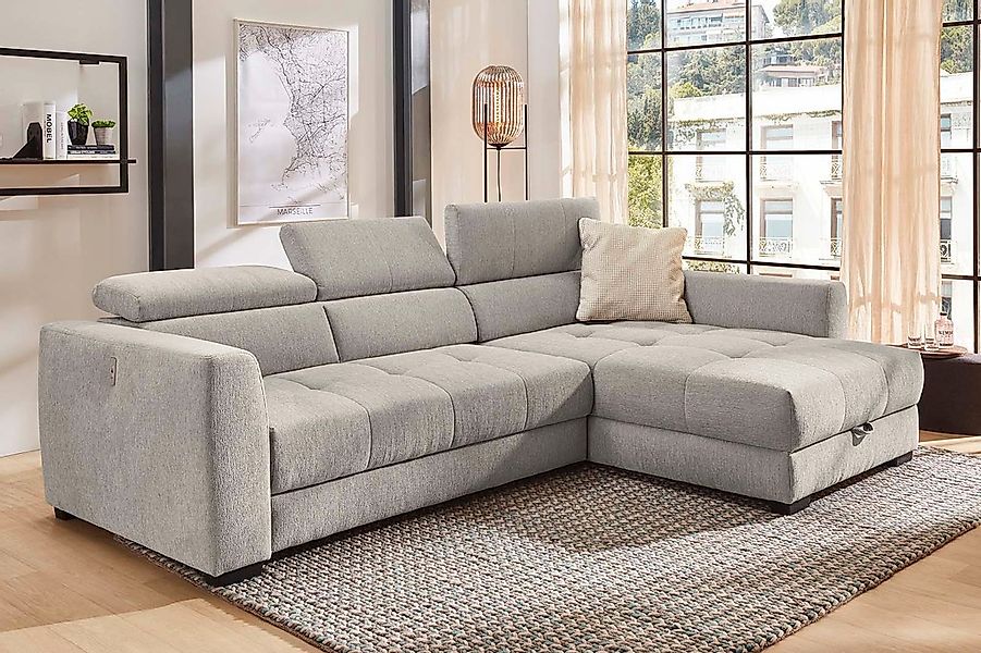 Jockenhöfer Gruppe Ecksofa "San Marino L-Form, B: 300 cm, mit 30 cm elektr. günstig online kaufen